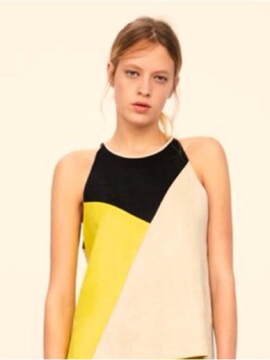 Zara Tops - Zara Cream Asymmetrical Tank Top